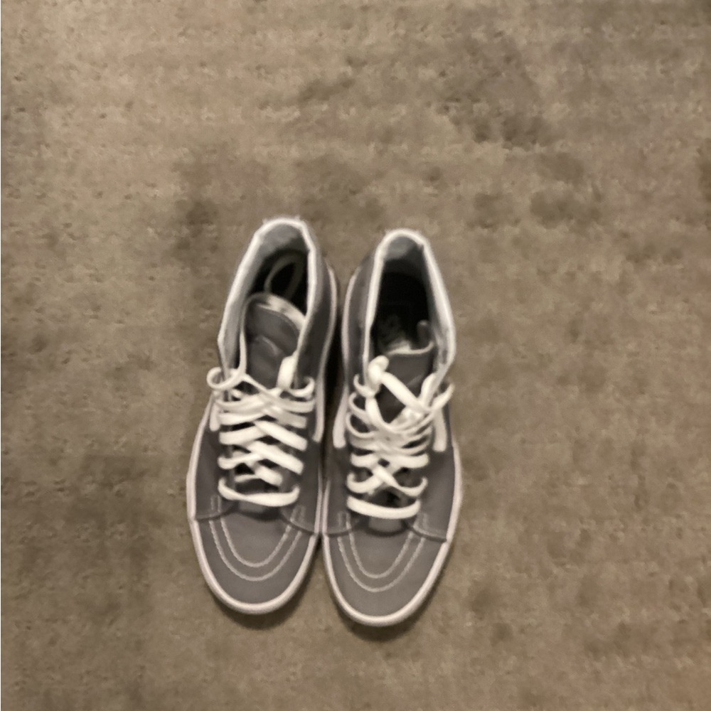High top light grey vans new